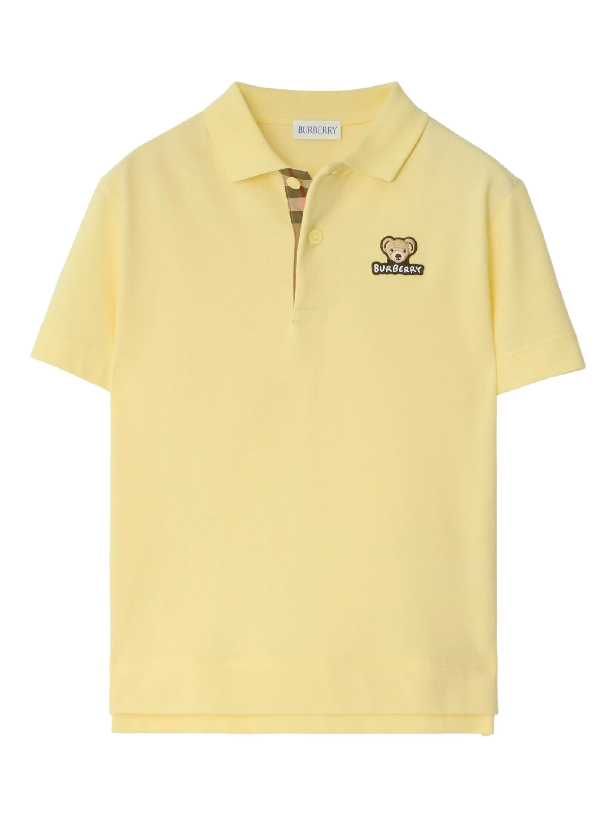

Рубашка поло с принтом Burberry Kids, желтый