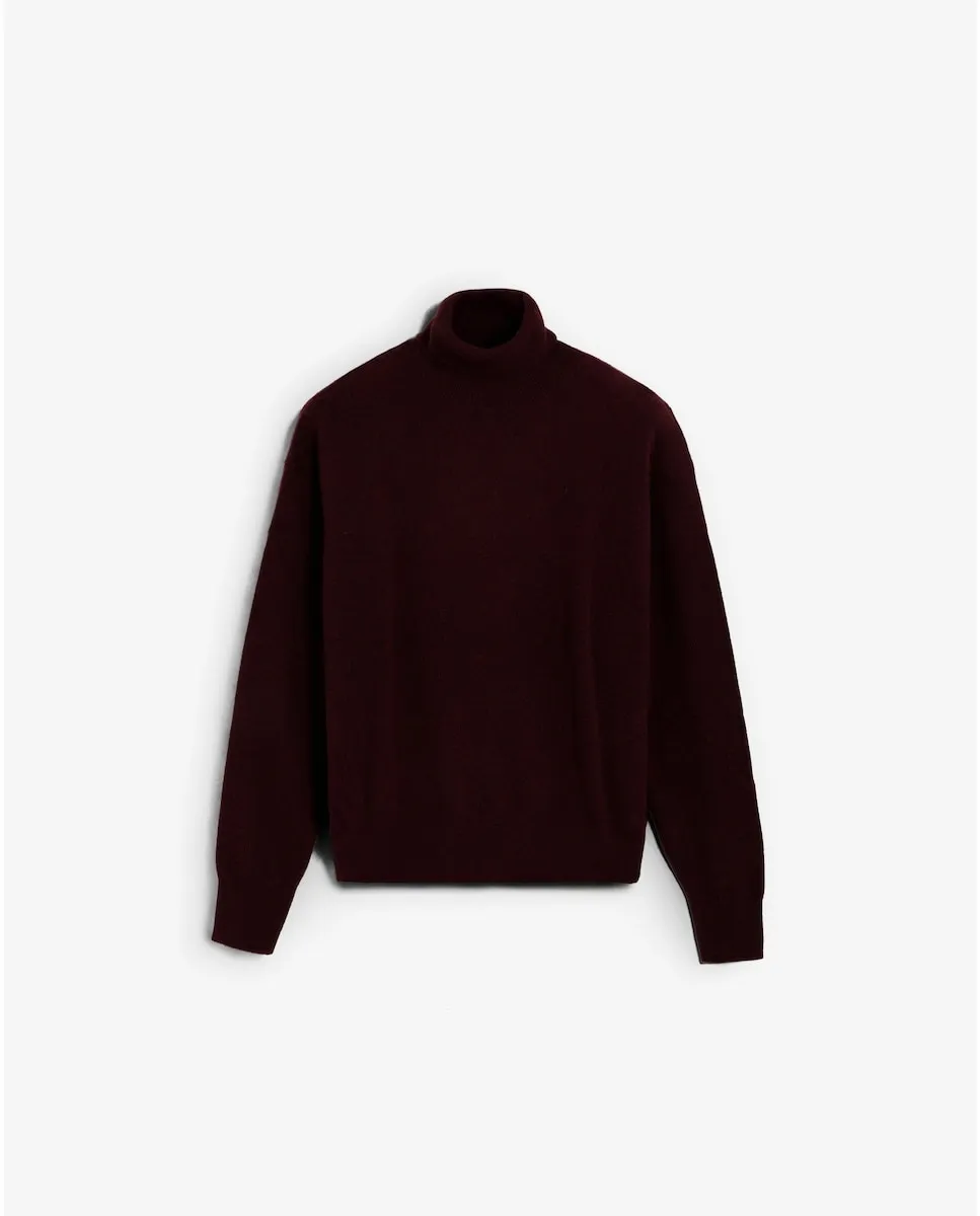 

Женский свитер с высоким воротником и ребристыми манжетами Scalpers, бордовый