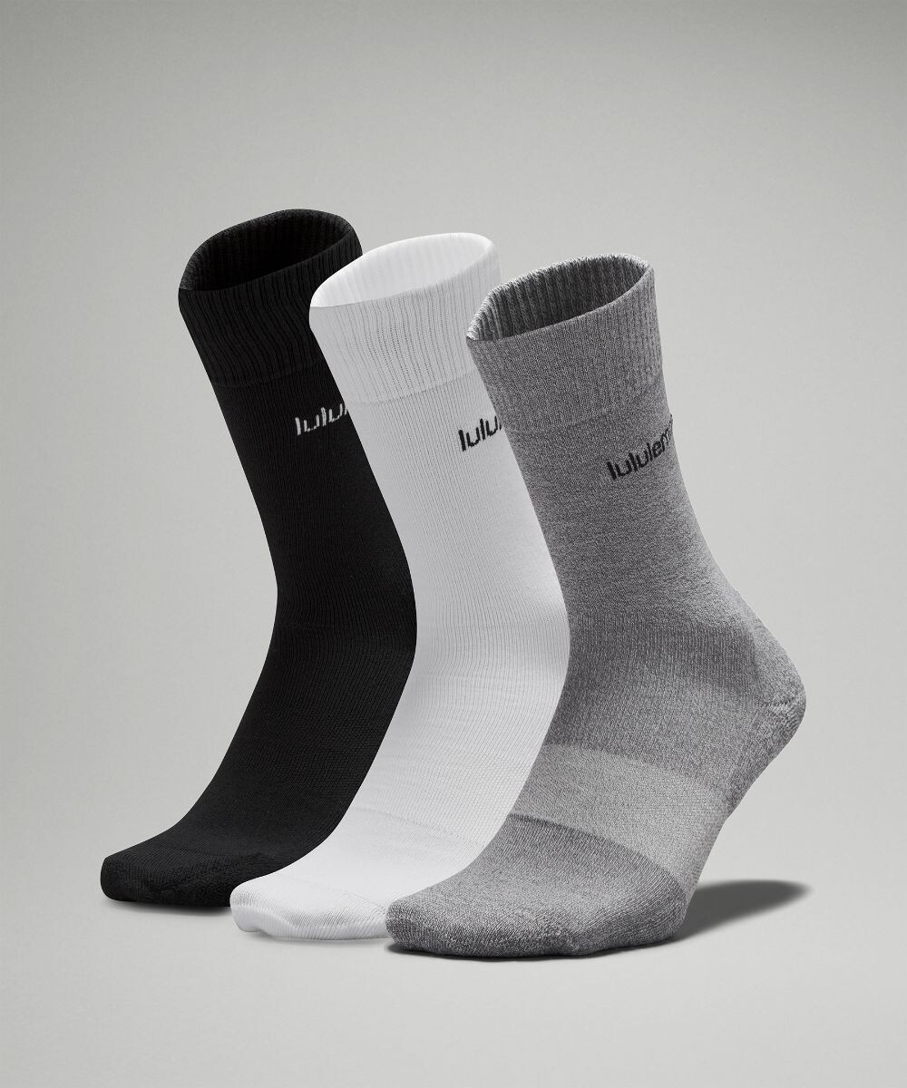 

Мужские носки с круглым вырезом Daily Stride Comfort 3 шт Lululemon, белый