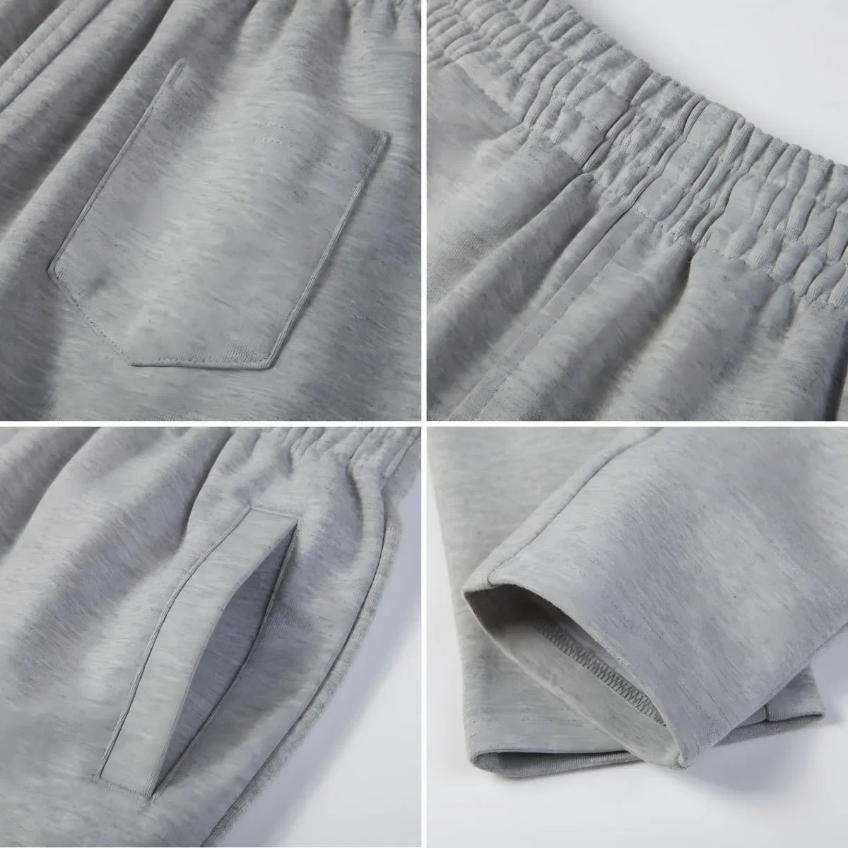 Спортивные брюки Eton Kidd, зауженные, из смеси хлопка и нейлона, с эластичным поясом, манжетами и асимметричными карманами, серый — фото 3