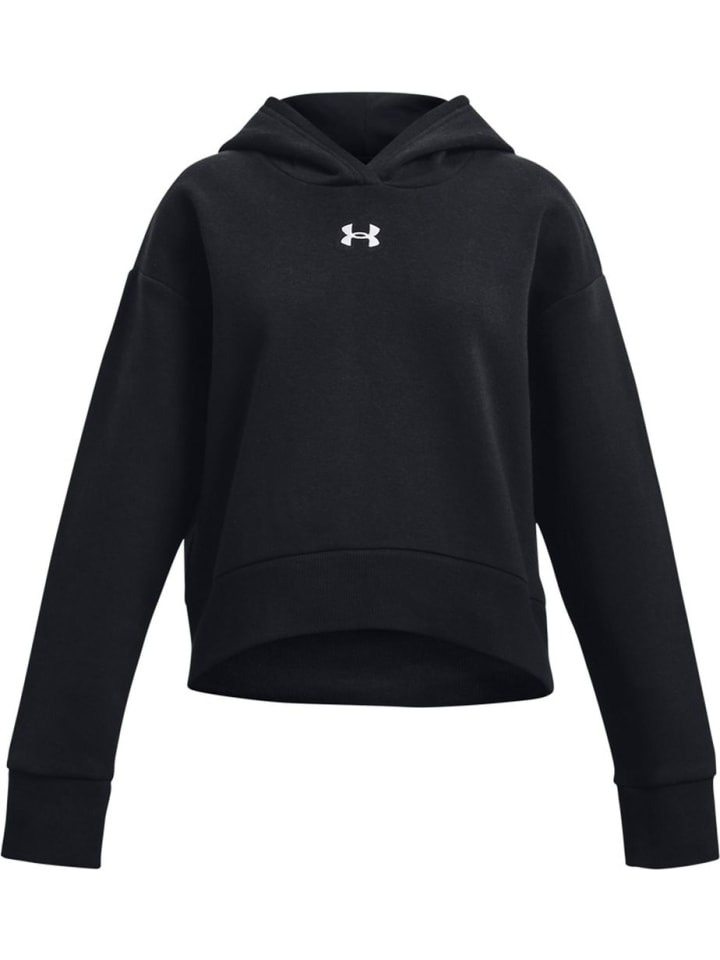

Лонгслив UA Rival Fleece Crop Hoodie Under Armour, черный