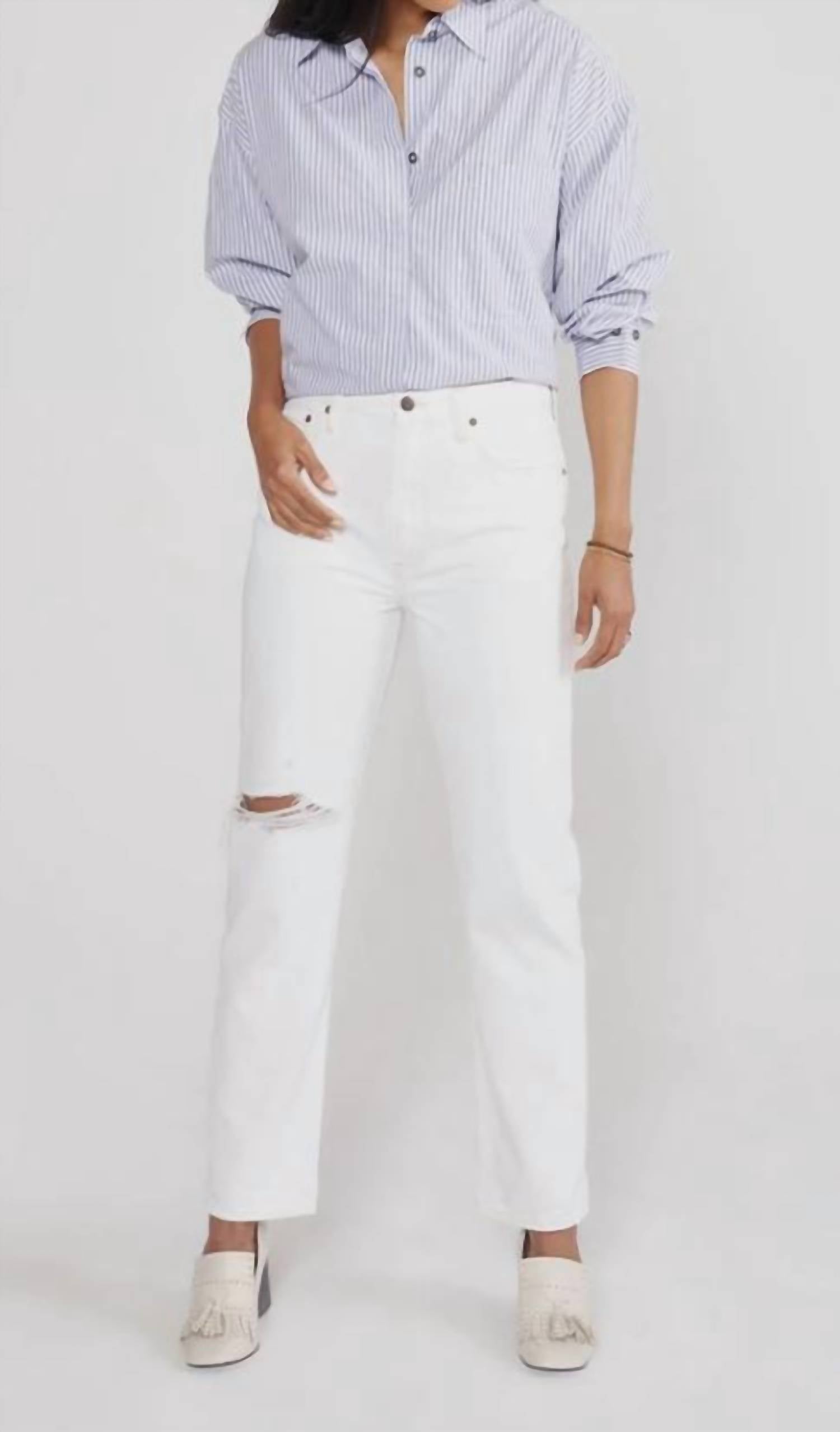 

Джинсы Finn Slim Straight белого цвета ETICA