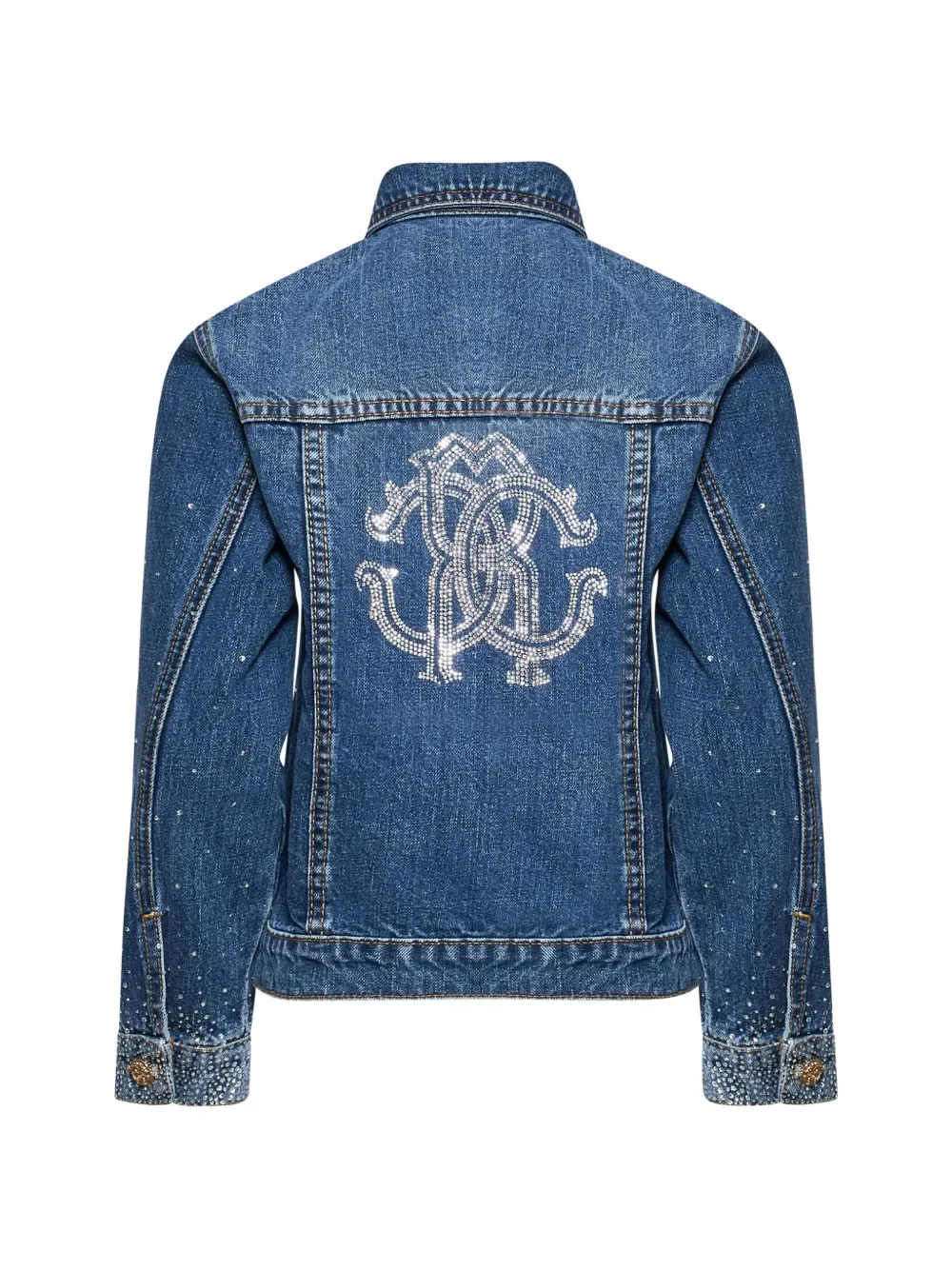 Джинсовая куртка с украшениями Roberto Cavalli Junior, синий — фото 2