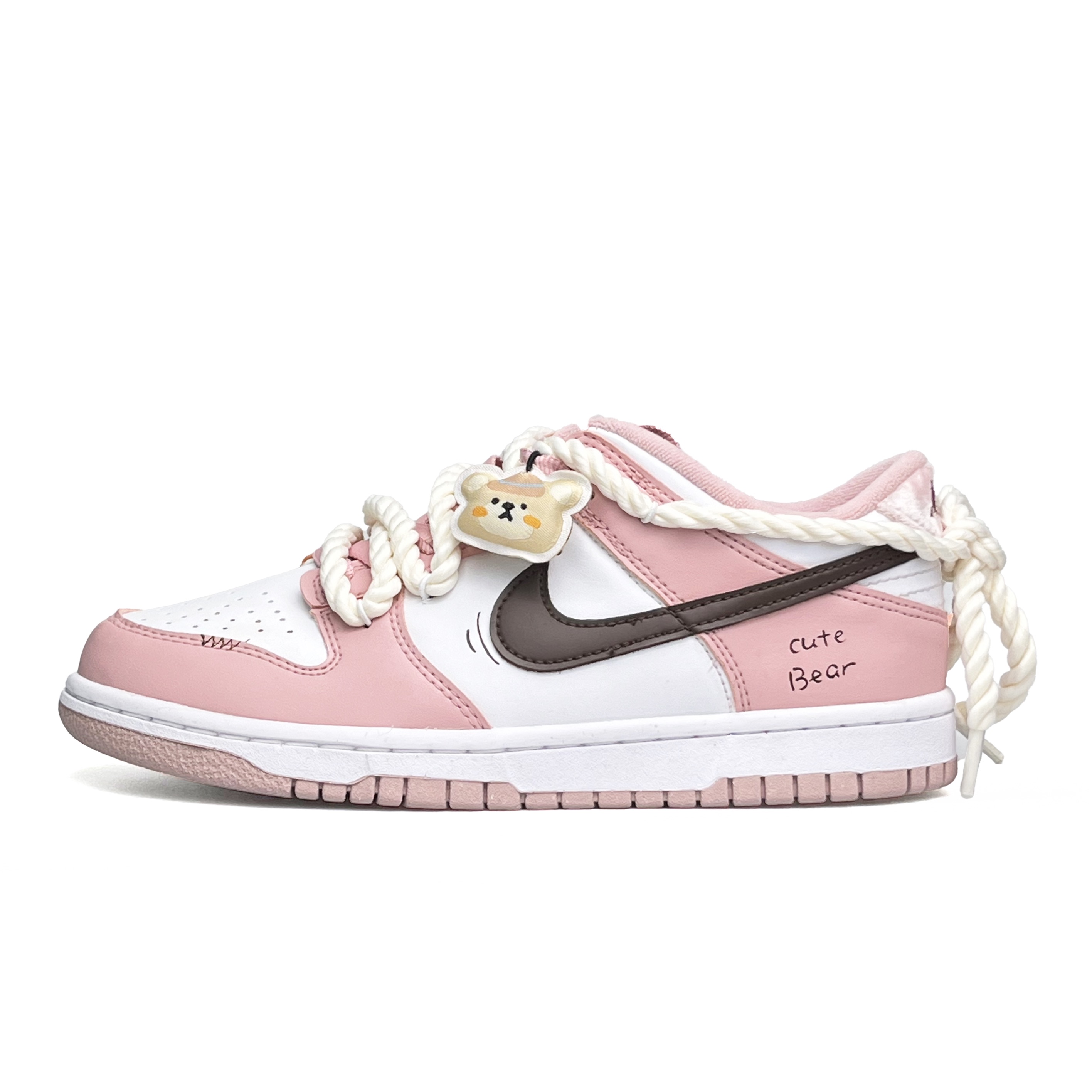 

Nike Детские кроссовки для скейтбординга Dunk Vassel из розового бархата, устойчивые к истиранию, низкие, для подростков