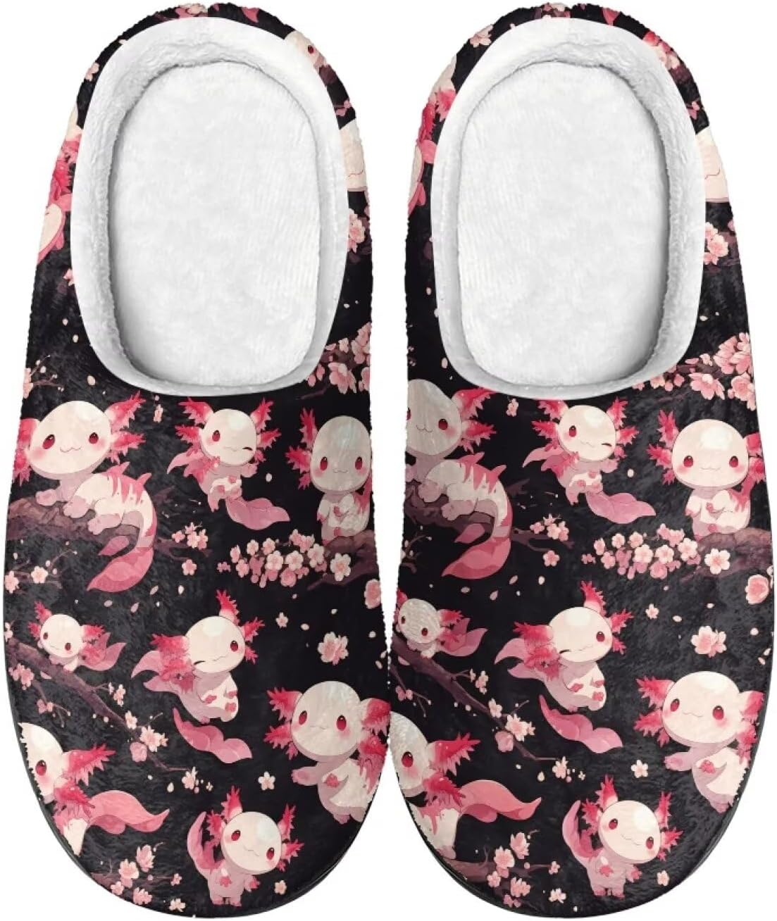 

Теплые мягкие удобные домашние тапочки DISNIMO для женщин и девушек на осень и зиму, A Kawaii Axolotl Print