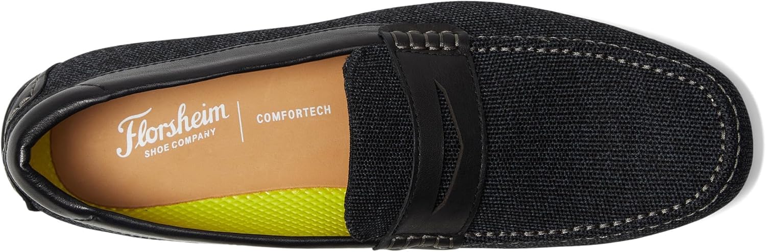 Мужские мокасины Florsheim Motor Knit с пенни и носком-мокто, черный — фото 2