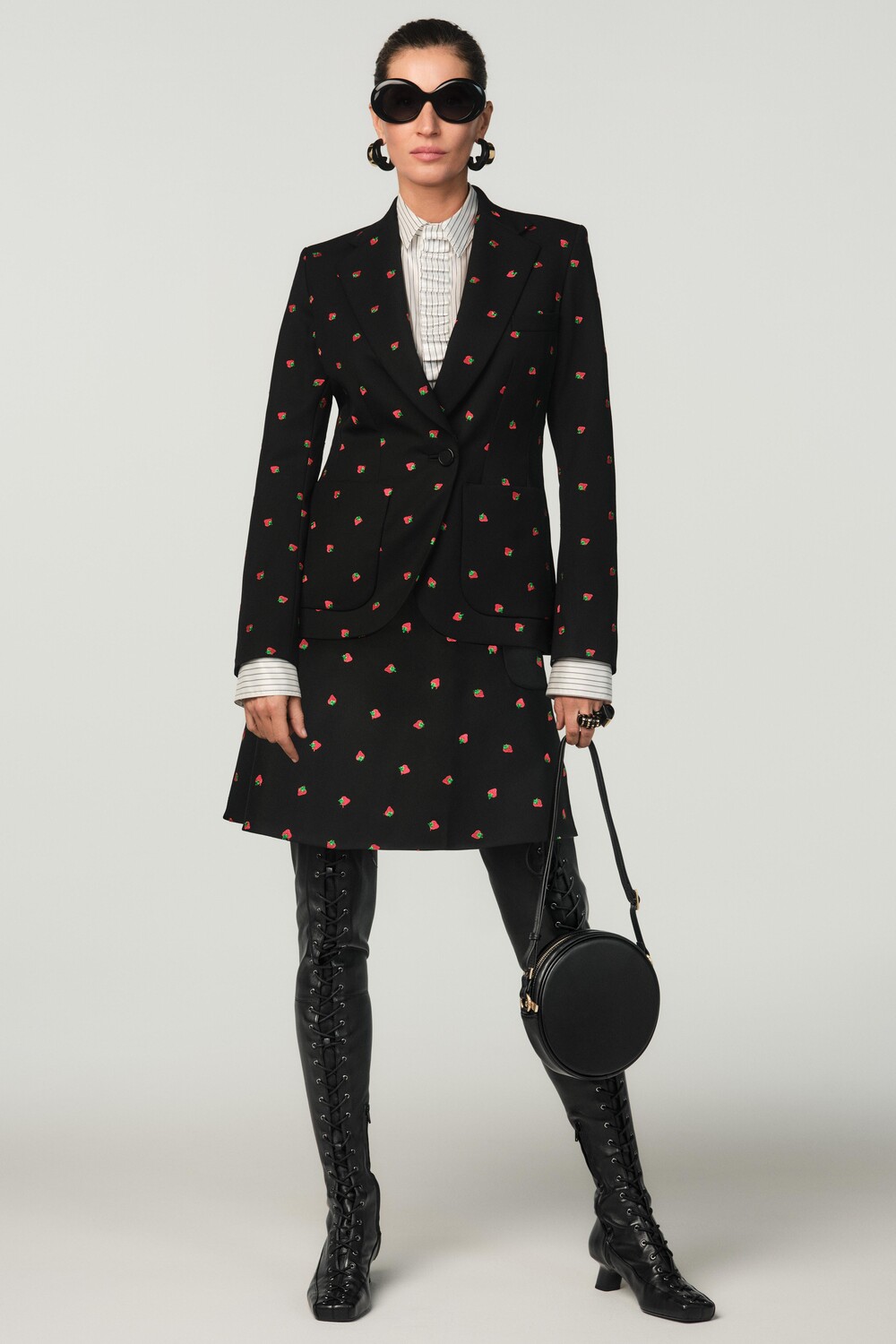 

Шерстяная юбка клубники x stefano pilati ZARA, черный