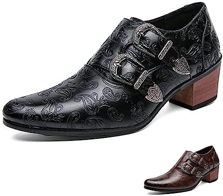 

Мужские ботинки Optigard с двойной пряжкой и застежкой-монах, челси, низкие с заостренным носком, деловые оксфорды, ретро мода, бальные, вечерние, вестерн ковбойские ботильоны, кожаные, без шнуровки, формальные лоферы, черный