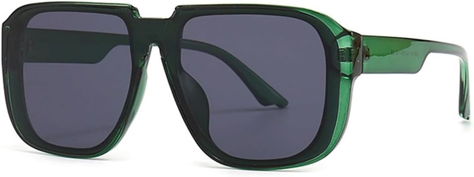 

Мужские солнцезащитные очки в стиле ретро, ​​цельные, с защитой от УФ-излучения UV400, с плоской верхней частью, модные солнцезащитные очки для мужчин TKKTLLT, Green Grey