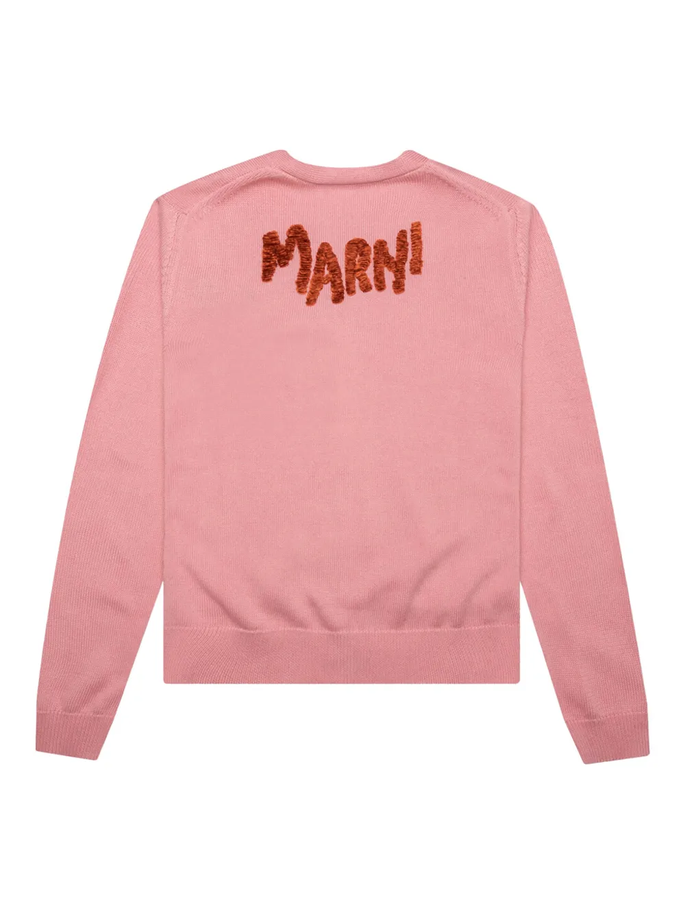 Кардиган с вышитым логотипом Marni, розовый — фото 2