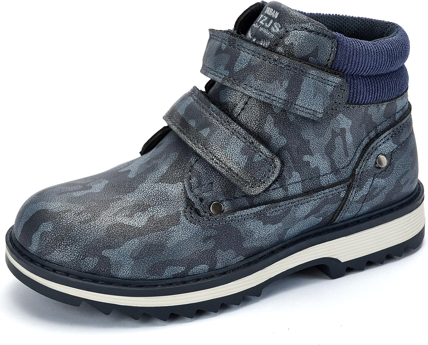 

Детские походные ботинки TZJS, рабочие ботинки для мальчиков и девочек, водонепроницаемые уличные ботинки на липучке, Blau Camouflage