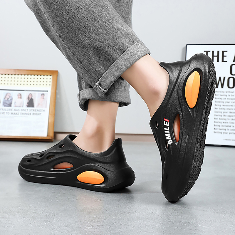 CariteSport Клоги мужские черно-оранжевые, цвет Black Orange — фото 4