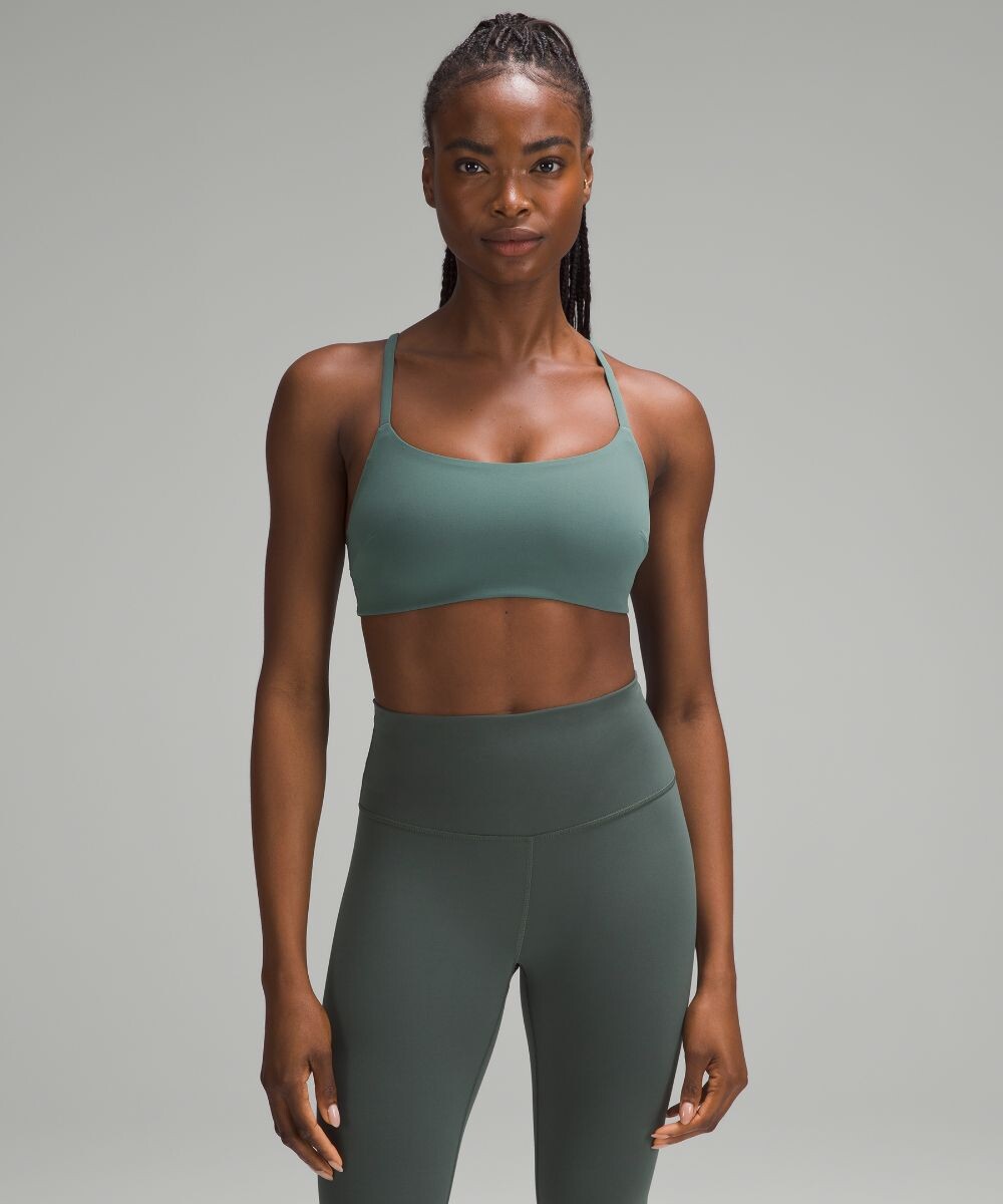 

Бюстгальтер Wunder Train с бретельками Lululemon, зеленый