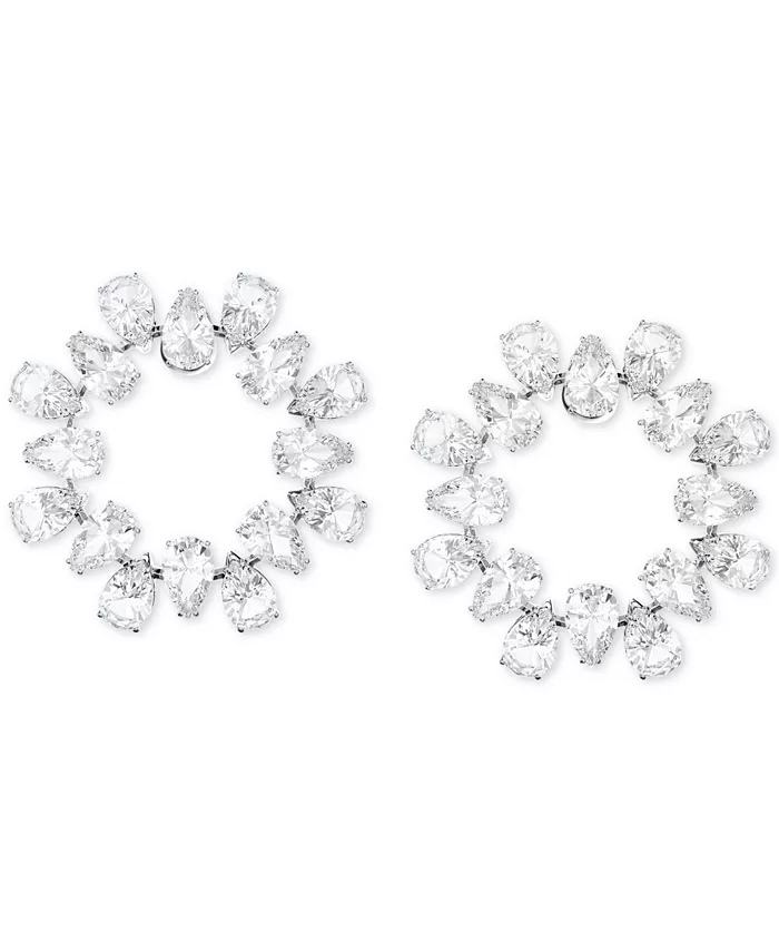 

Серьги-гвоздики с круглыми кристаллами серебристого тона Swarovski