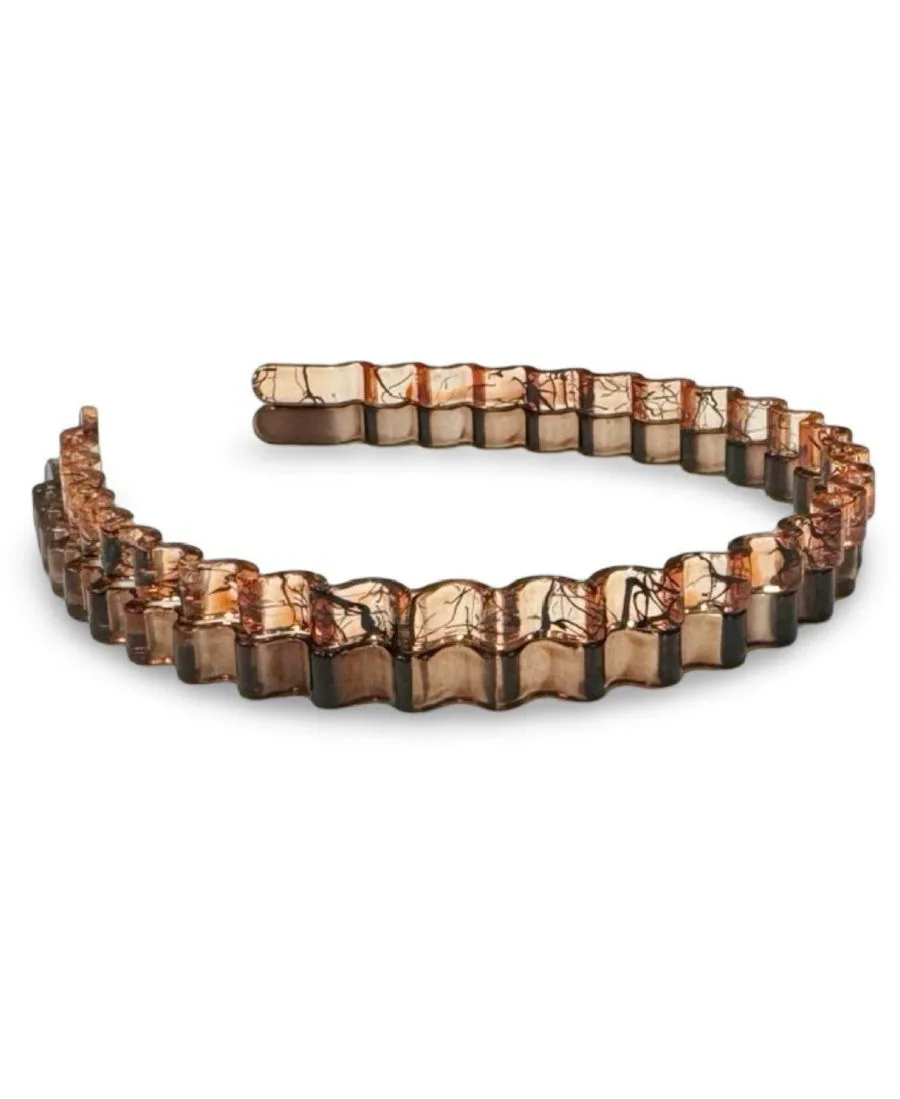 Headbands of Hope Набор тонких волнистых повязок на голову - коричневые оттенки