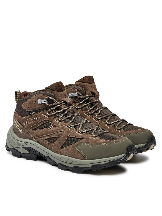 Треккинговые ботинки Jack Wolfskin Vojo Tour Texapore Mid M A62072, коричневый — фото 2