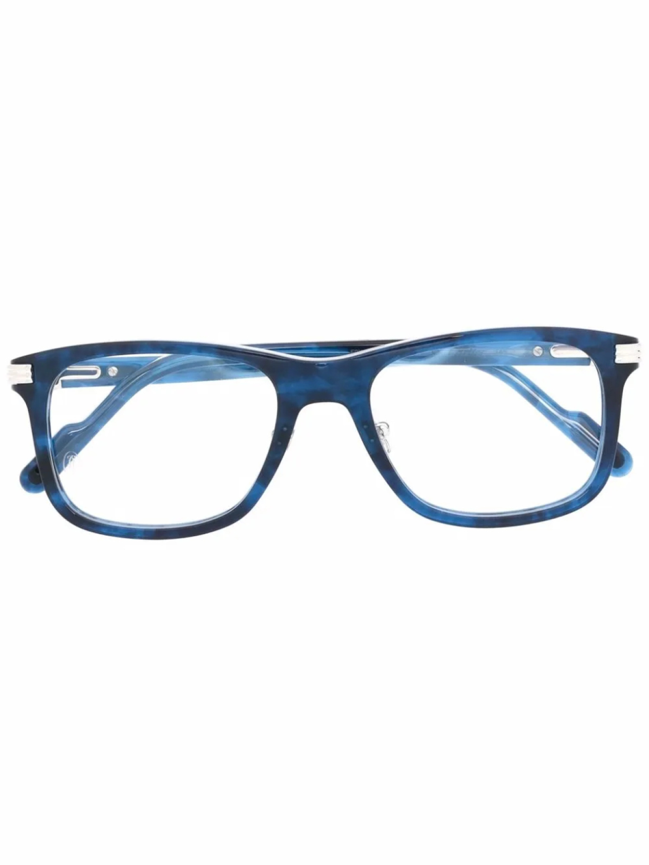

Очки в квадратной оправе черепаховой расцветки Cartier Eyewear, синий