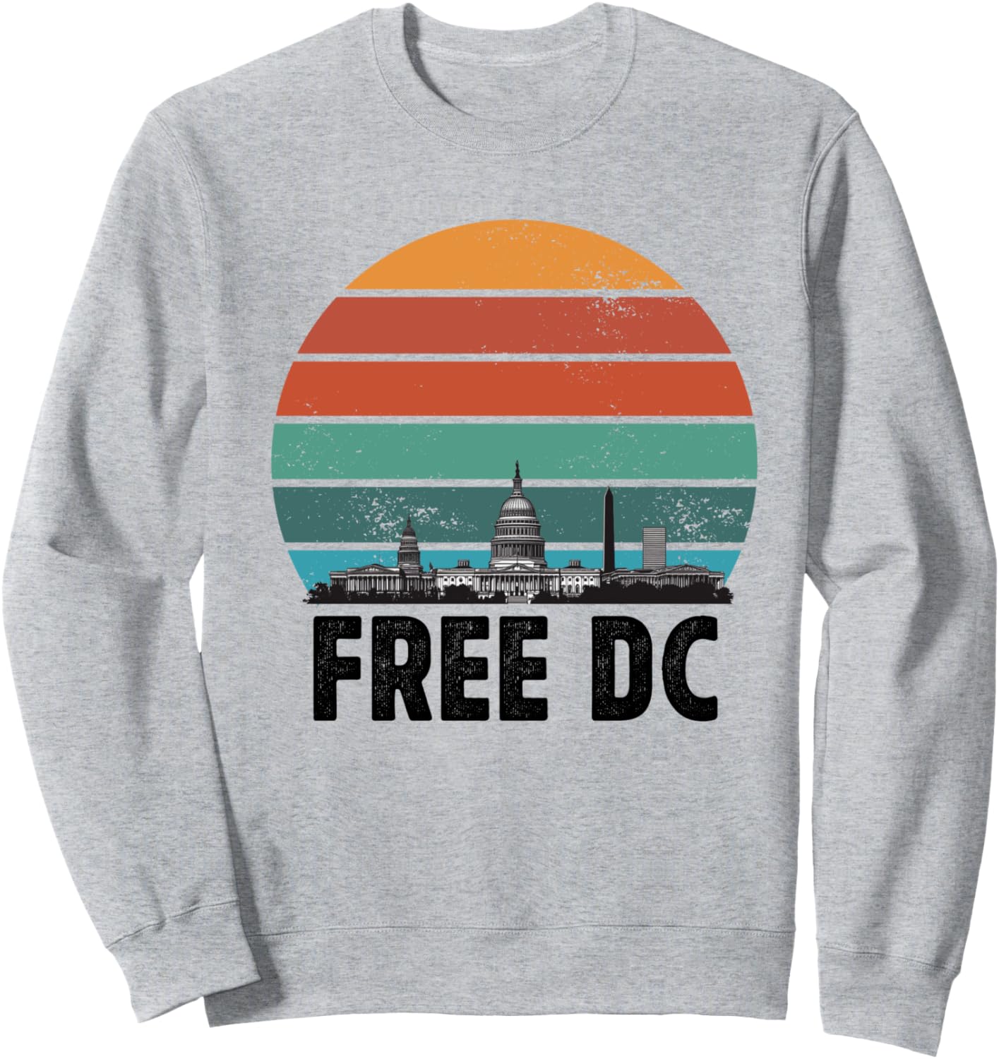 

Район Капитолийского холма, Вашингтон, округ Колумбия. Толстовка Columbia Free Free Dc Washington D.C., серый