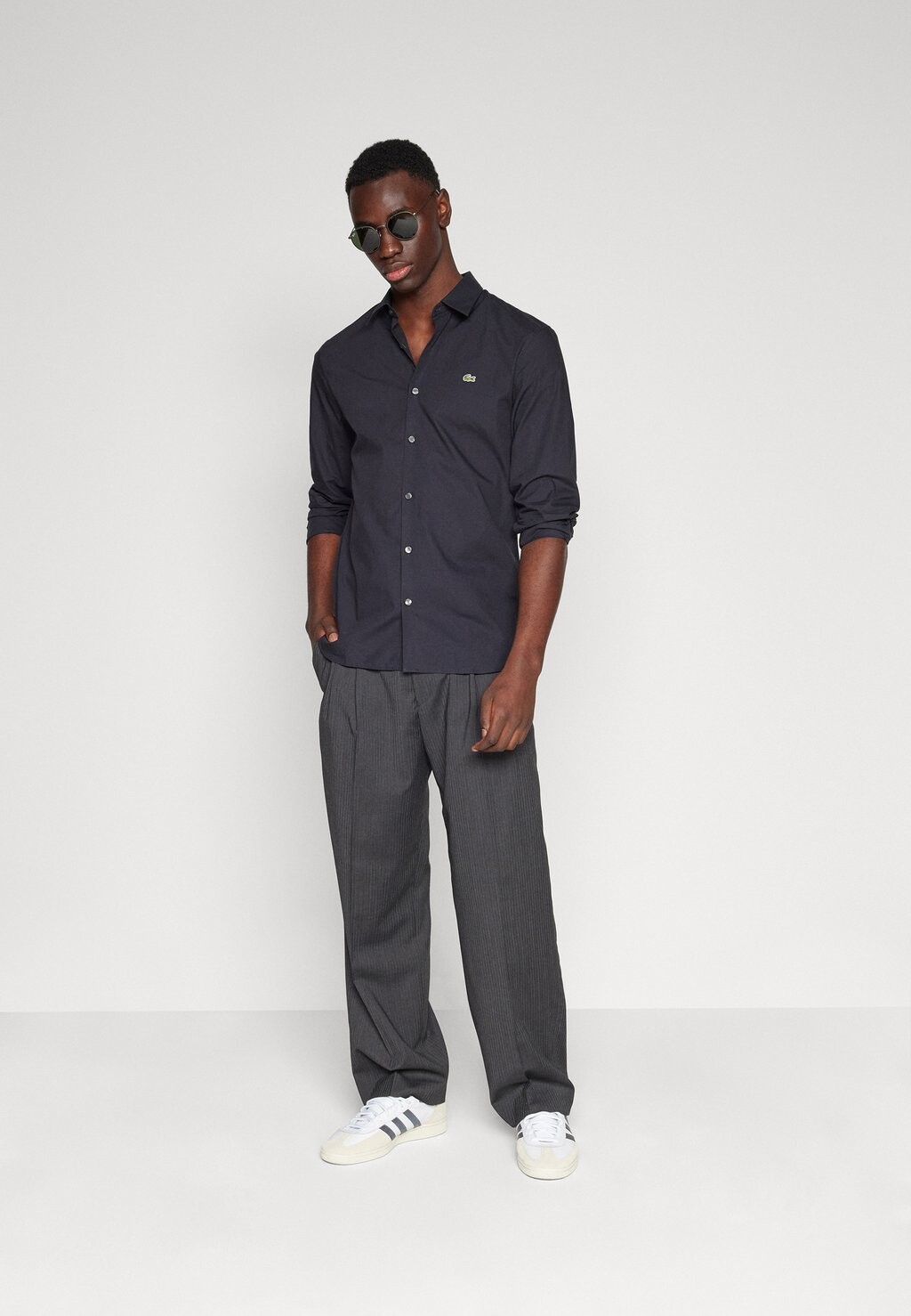 Рубашка Slim Fit Stretch Poplin Shirt Lacoste, цвет dark blue — фото 2