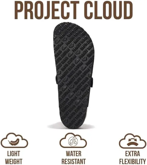 Мужские сабо Project Cloud - 100% натуральная кожа полного зерна, с мягкой подошвой из памяти формы и поддержкой свода стопы, натуральная пробковая стелька - нескользящие домашние тапочки для мужчин (Бруклин), темно-синий — фото 4