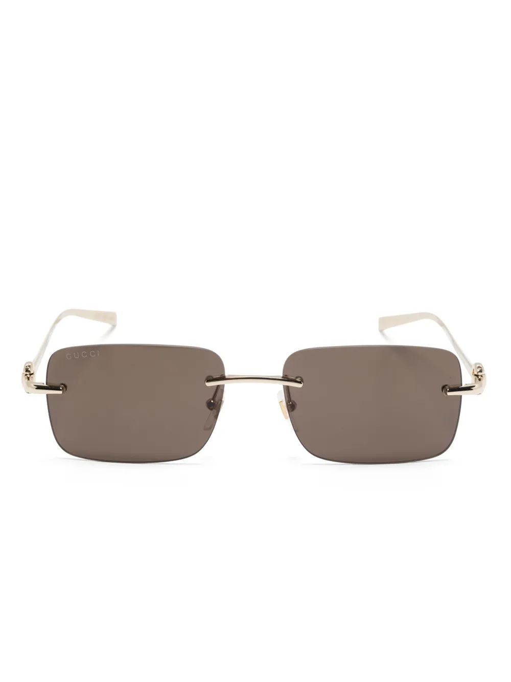

Солнцезащитные очки в прямоугольной оправе Gucci Eyewear, коричневый