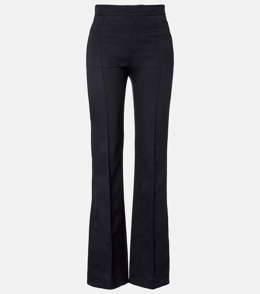 

Брюки-клеш из габардина из чистой шерсти Chloé, Navy