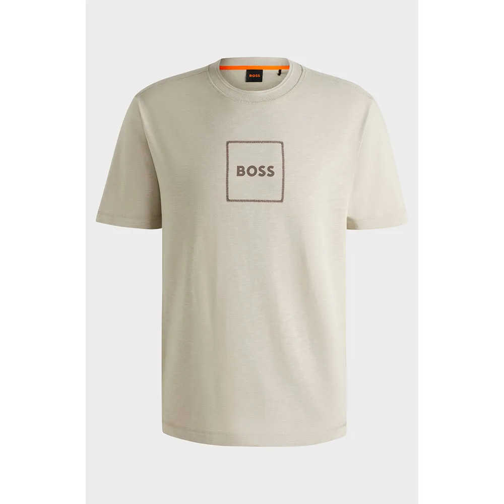 

Футболка BOSS Linenlogo 10270604, бежевый