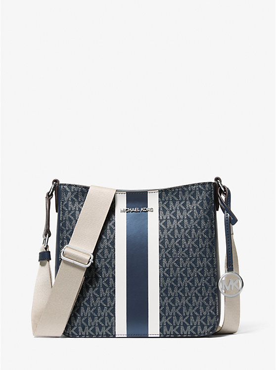

Маленькая сумка через плечо Jet Set с фирменным логотипом и полосками Michael Kors, синий