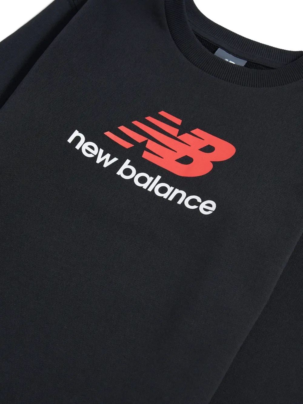 Толстовка с принтом логотипа New Balance Kids, черный — фото 4