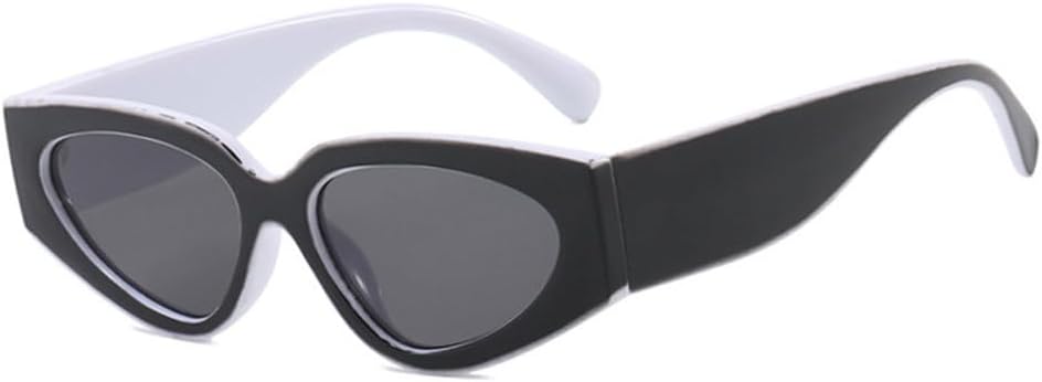 

Модные солнцезащитные очки «кошачий глаз» для женщин и мужчин, винтажные, в стиле панк, популярные очки с леопардовым принтом, солнцезащитные очки UV400 HYYZZC, Whiteblack-black