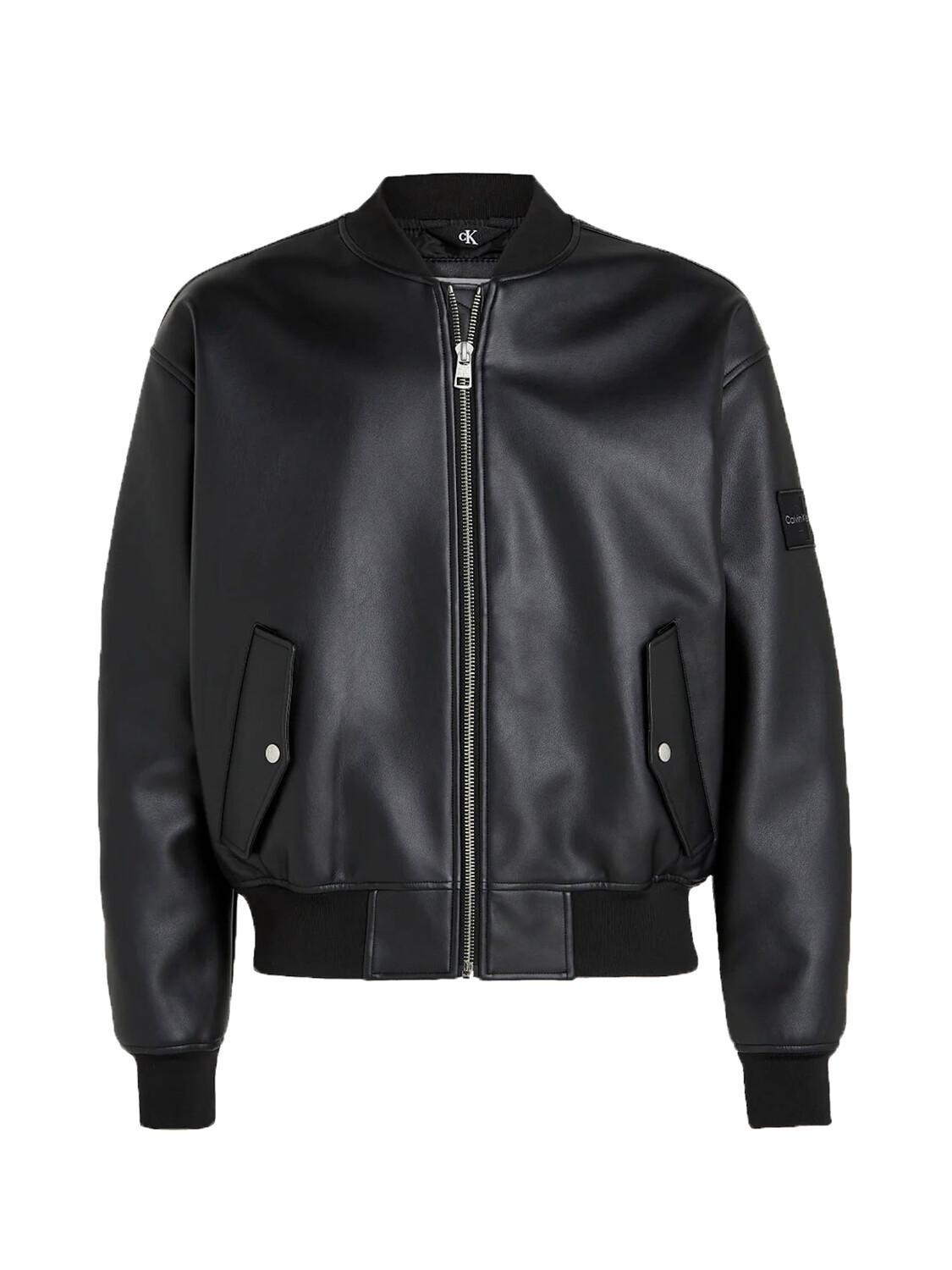 

Бомбер giacca leather bomber Calvin Klein, черный