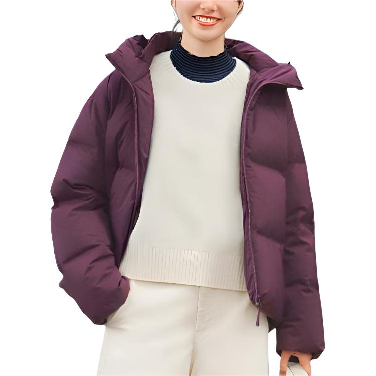 

Пуховая куртка Seamless Down Collection FW25 для женщин Uniqlo, 18 темный красный