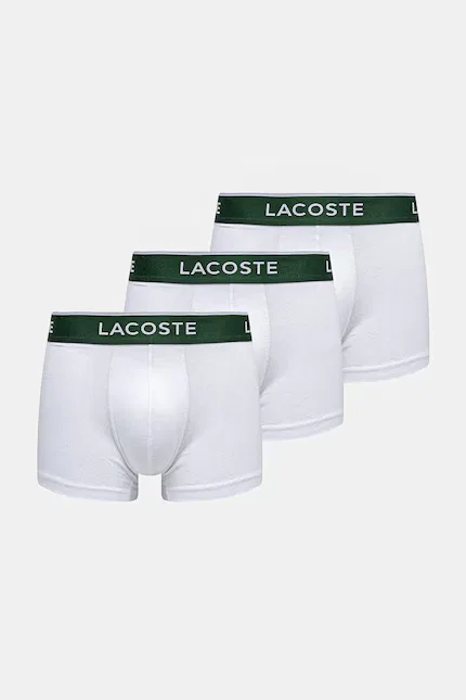 Боксеры мужские Lacoste, 3 шт, хлопок, белый