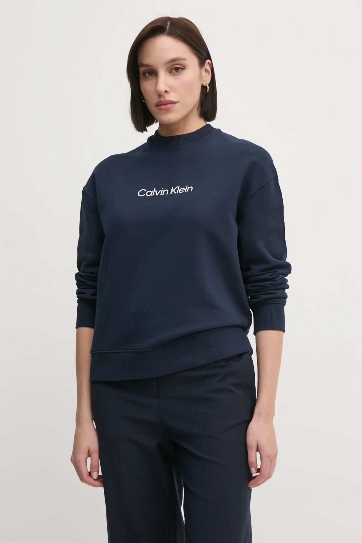 

Хлопковая толстовка Calvin Klein, темно-синий