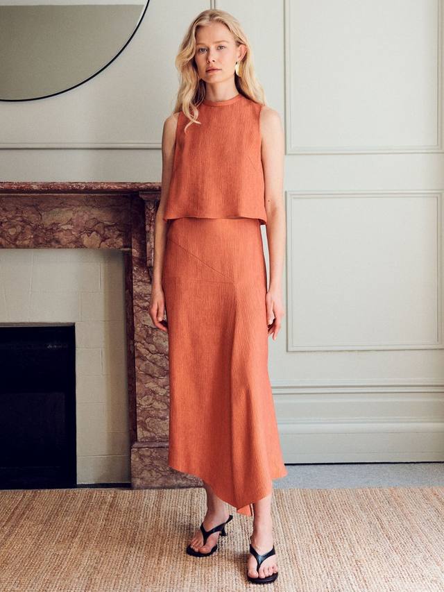 

Юбка миди Junia Drape VIVERE, Orange