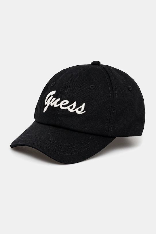 

Хлопковая кепка с козырьком Guess, черный