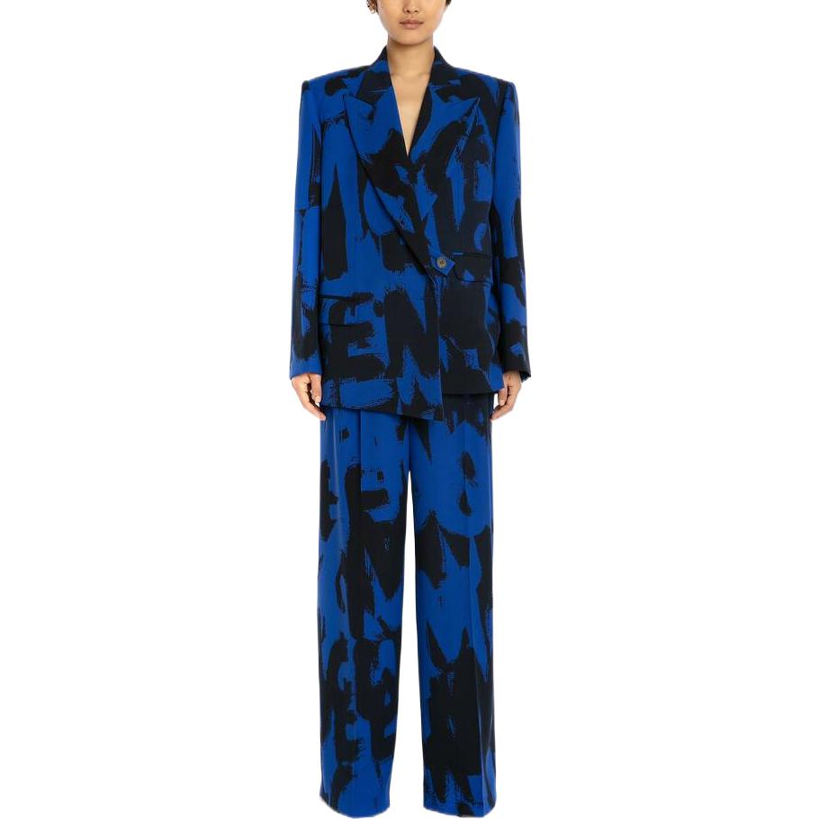 Alexander McQueen Вязаные спортивные штаны FW22 женские blue — фото 4