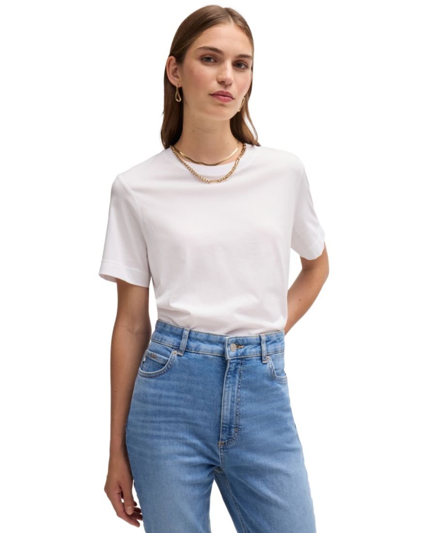 

Женская футболка свободного кроя Hugo Boss, White, Белый, Женская футболка свободного кроя Hugo Boss, White