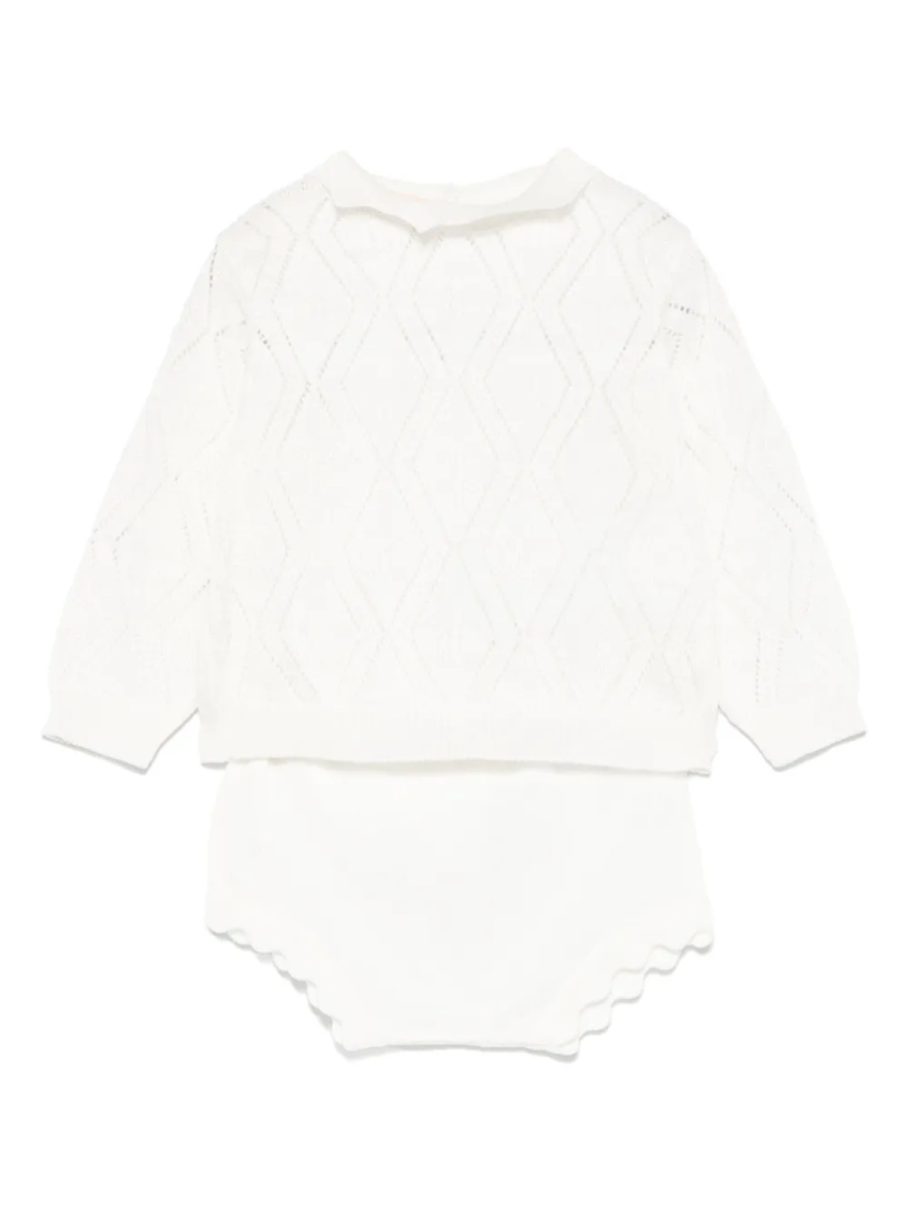 

Elisabetta Franchi La Mia Bambina комплект из топа и шортов, белый