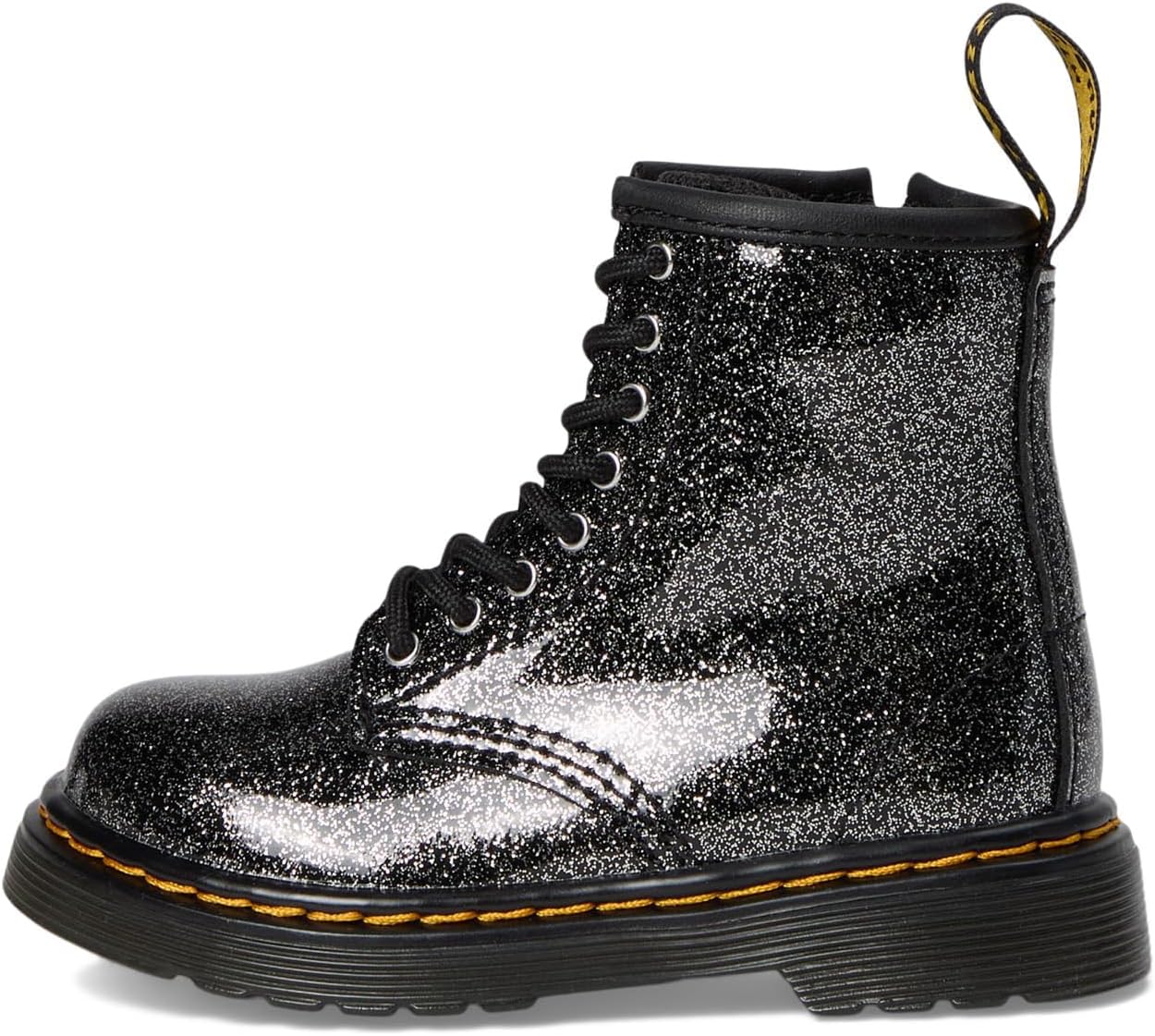 Ботинки Dr. Martens 1460 унисекс для малышей, черный/серебристый — фото 4