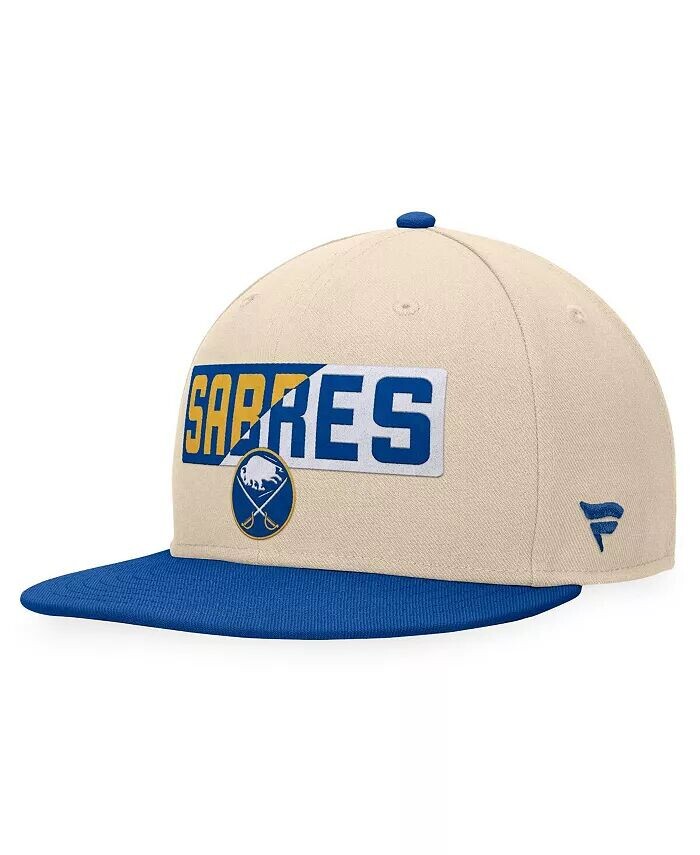 

Мужская кепка Snapback кремового/королевского цвета Buffalo Sabres Goalaso Fanatics