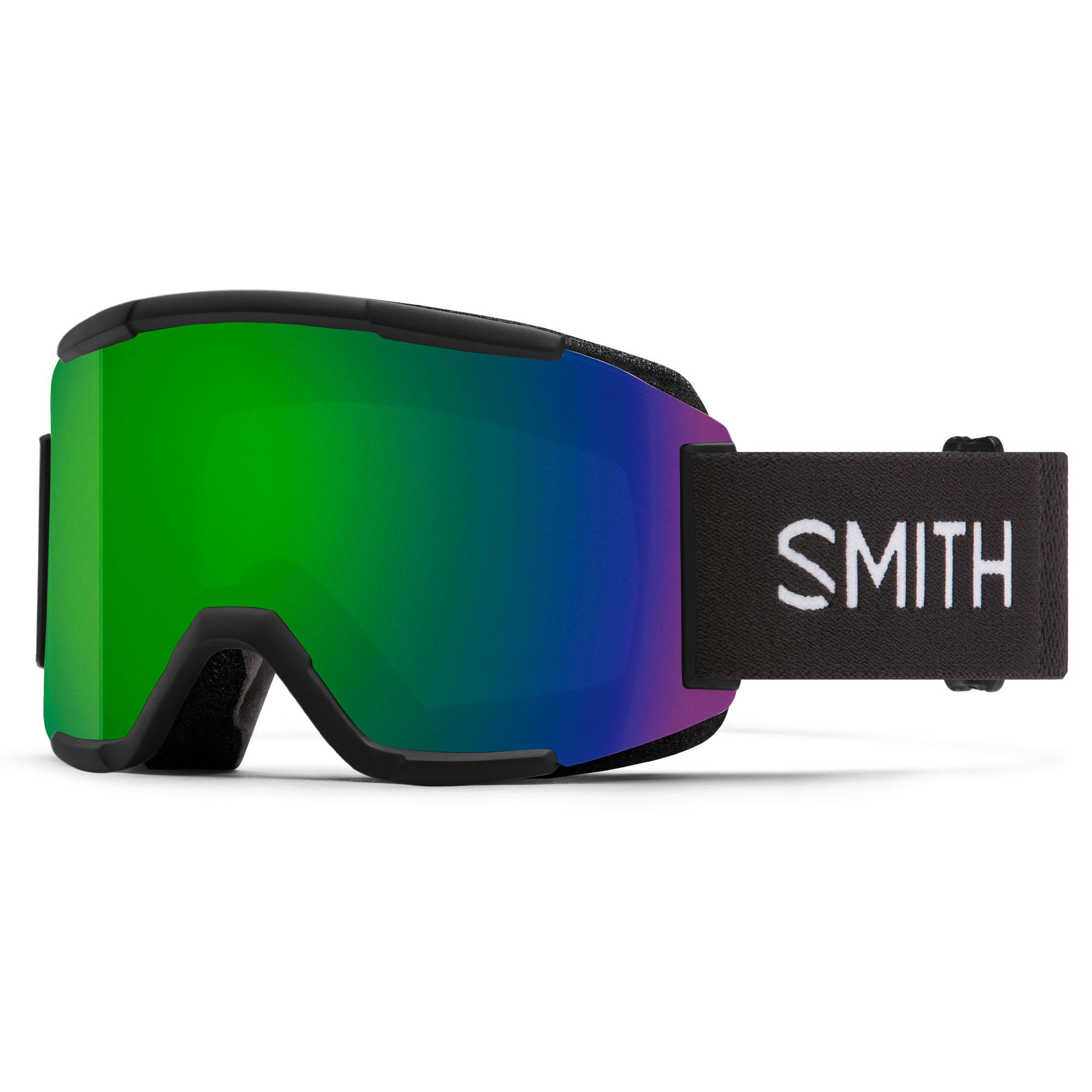 

Снежные очки команды Smith, Black/ChromaPop Sun Green Mirror
