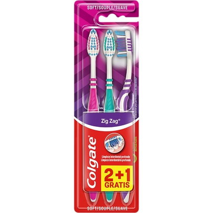 

Зубная щетка Zig Zag Soft, 3 шт. в упаковке Colgate