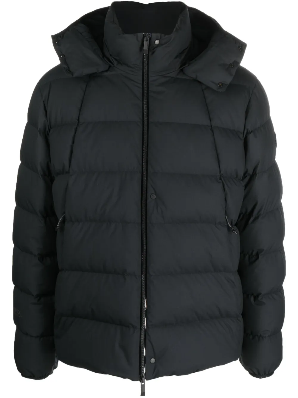 

Пуховик с воротником-воронкой MONCLER, черный