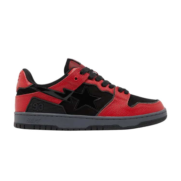 

Кеды BAPE Sk8 Sta 'Black Red', черный