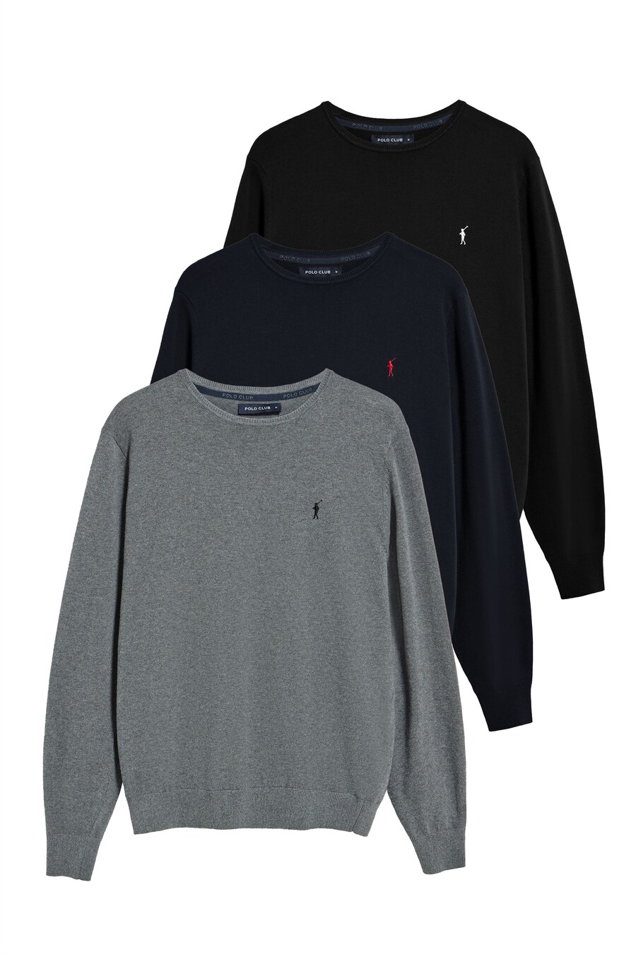 

Свитер Polo Club, цвет Navy/Grey/Black