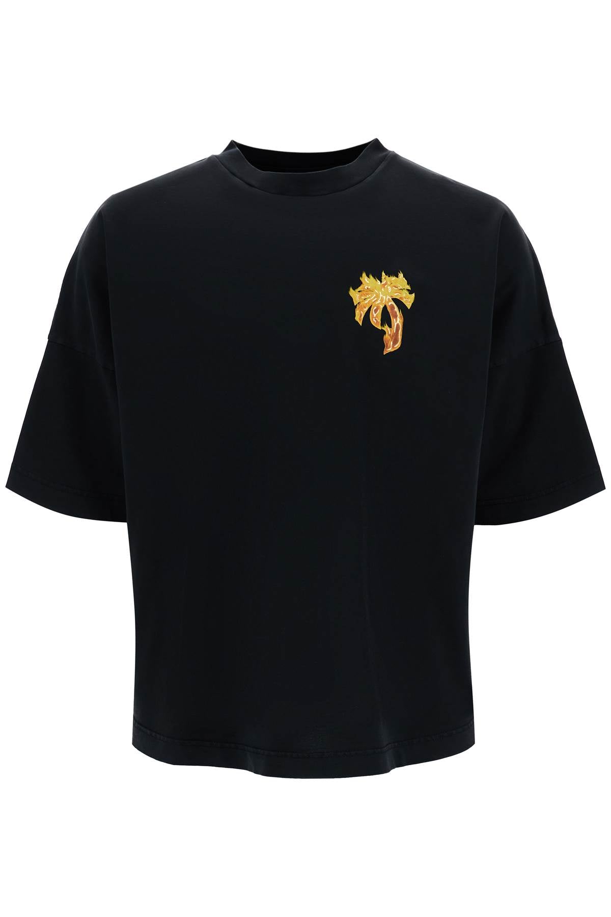 

Мужская футболка Palm Angels Burning Palm Oversize, черный