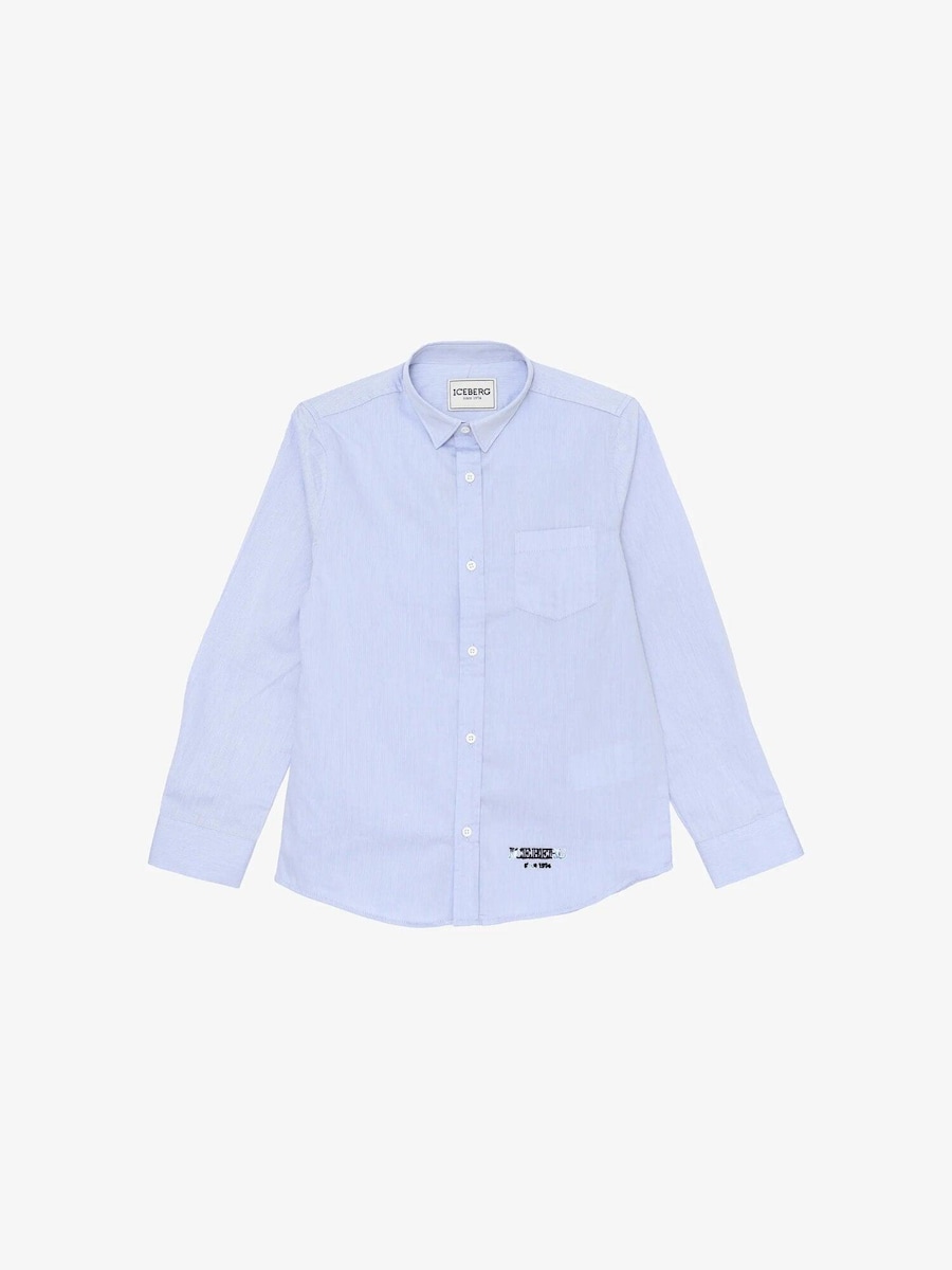 

Рубашка на пуговицах классического кроя ICEBERGS IC3 PINS, светло-голубой