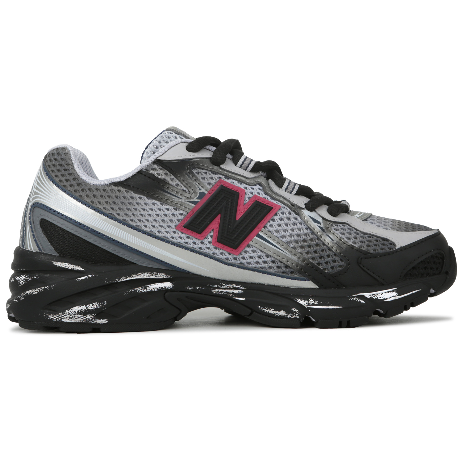 NB 740 нескользящие износостойкие низкие детские повседневные кроссовки Meteorite Gray для подростков New Balance, серый — фото 4