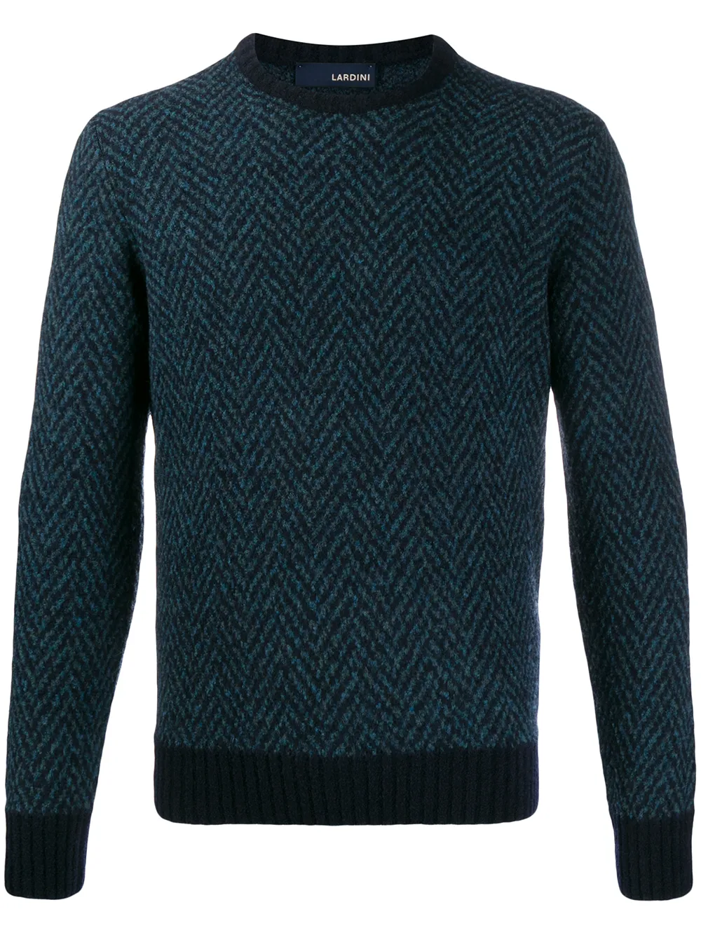 

Свитер с узором в елочку Lardini, синий
